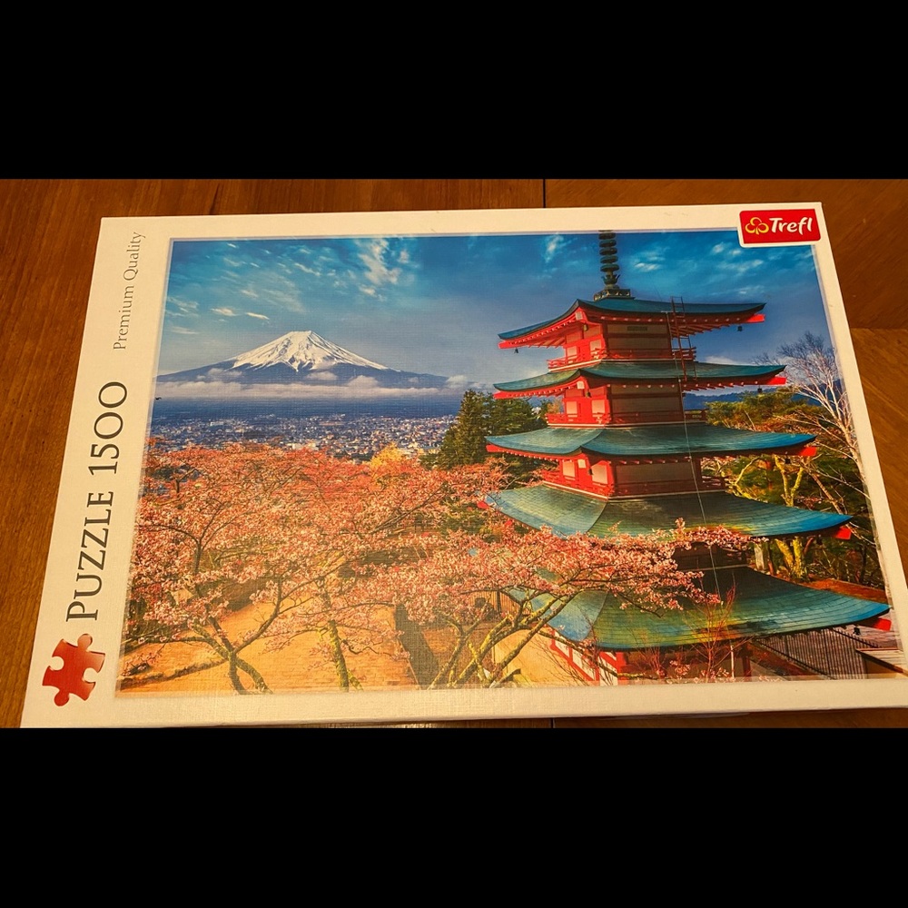 Trefl 1500 piece jigsaw puzzle. Mt. Fuji 33.5 x23
